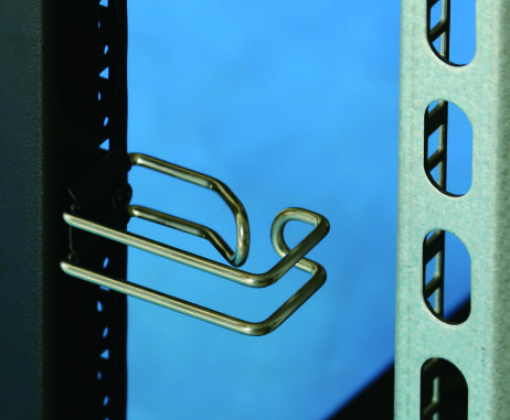 Cable management detail within a TOTEN rack cabinet